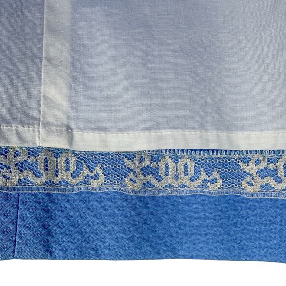 Lilly Pulitzer Sandi Blue Peri Leaf Pattern White Lace Stretch Shift Dress - Picture 9 of 11